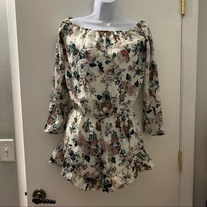 NEW Miss Holly Floral Off the Shoulder Romper